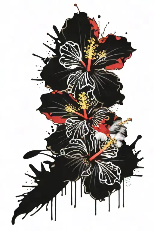 hibiscus flowers  tattoo design idea
