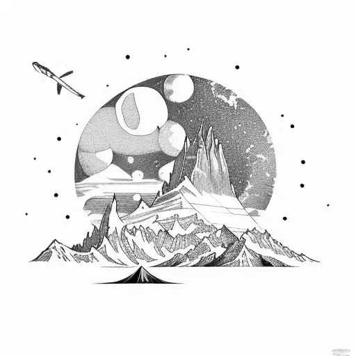 taça de vinho com a imagem do Monte Fitz Roy por dentro da taça tattoo design idea