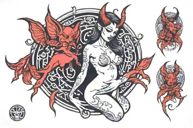 succubus womb tattoo tattoo design idea