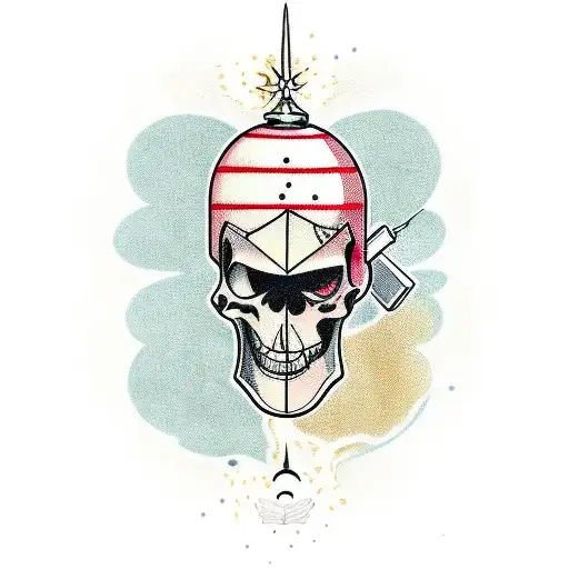 grenade with line work around it  tattoo design idea