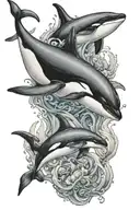 orca whale tattoo design idea