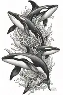 orca whale tattoo design idea