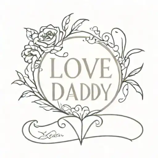 Deceased parent memorial tattoo to include the words “love mommy and daddy XXOOXX “and “Kern tattoo design idea