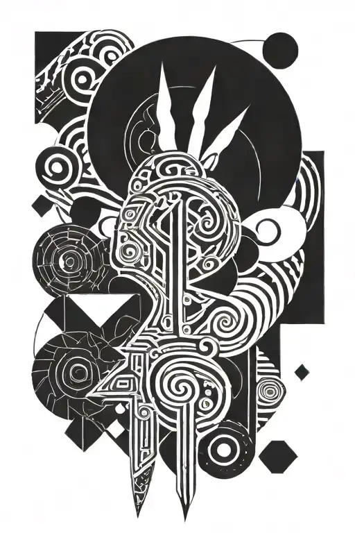 rock or stone tattoo design idea