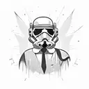 Combine elements from Star Wars and Rick and Morty tattoo design idea