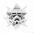 Combine elements from Star Wars and Rick and Morty tattoo design idea