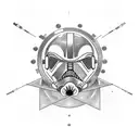 Combine elements from Star Wars and Rick and Morty tattoo design idea