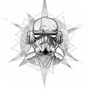 Combine elements from Star Wars and Rick and Morty tattoo design idea