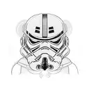 Combine elements from Star Wars and Rick and Morty tattoo design idea