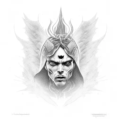 bad reborn from falling angel with the meaning of old good person of me died and get born the new one tattoo design idea