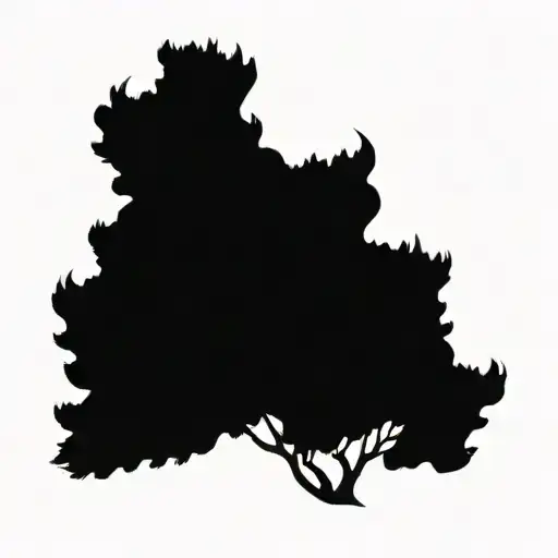 cedar tree intertwined tattoo design idea