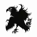 whippoorwill bird flying tattoo design idea