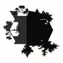 cedar tree  tattoo design idea