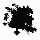 cedar tree  tattoo design idea