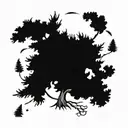 cedar tree  tattoo design idea