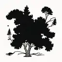cedar tree  tattoo design idea