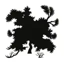 cedar tree  tattoo design idea