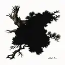 cedar tree tattoo design idea