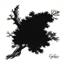 cedar tree tattoo design idea