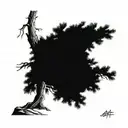 cedar tree tattoo design idea