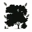 cedar tree  tattoo design idea
