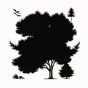 cedar tree  tattoo design idea