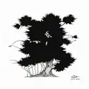 cedar tree  tattoo design idea