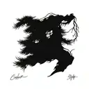 cedar tree  tattoo design idea