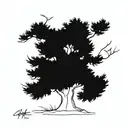 cedar tree  tattoo design idea