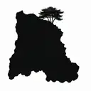cedar tree tattoo design idea