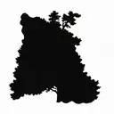 cedar tree tattoo design idea