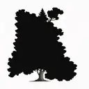 cedar tree tattoo design idea