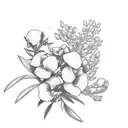Oleander with books tattoo design idea