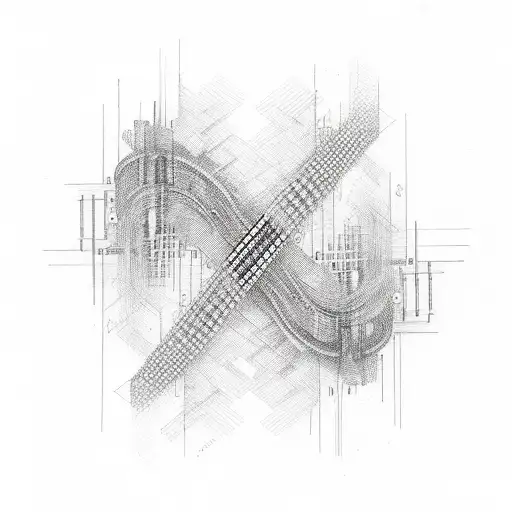 A DNA strand transforming into piano keys tattoo design idea