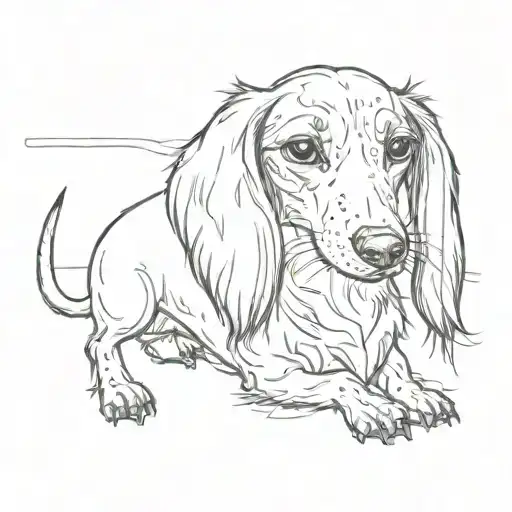dachshund tattoo design idea