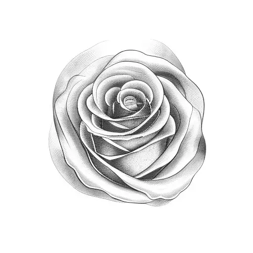 A blackwork tattoo of a single rose enveloped in swirling clouds, symbolizing the everlasting connection with your mother even in her absence. tattoo design idea