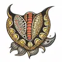 cowrie shell tattoo design idea