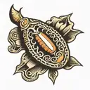 cowrie shell tattoo design idea