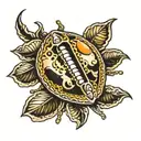 cowrie shell tattoo design idea