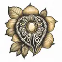 cowrie shell tattoo design idea