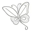 butterfly with cc initials hidden within tattoo design idea