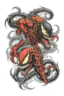 venom and carnage  tattoo design idea