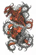 venom and carnage  tattoo design idea