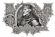 king Baldwin IV tattoo design idea
