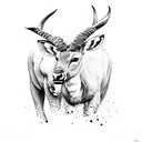 south Africa's big five along with a springbok and a south African flag tattoo design idea