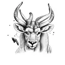 south Africa's big five along with a springbok and a south African flag tattoo design idea