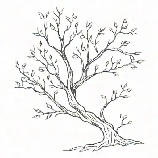 tree with sarah thomas ben and emma in the branches tattoo design idea
