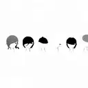 a group of people with different hairstyles tattoo design idea