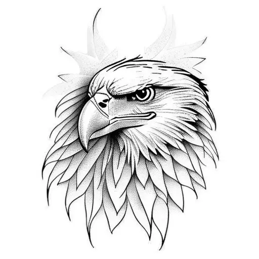 gristletattoo on Tumblr: Geometric eagle by @jackpoohvis. #eagle # eagletattoo #geometricanimal #myth #stipple #stippled #stipple #geometry # geometric...