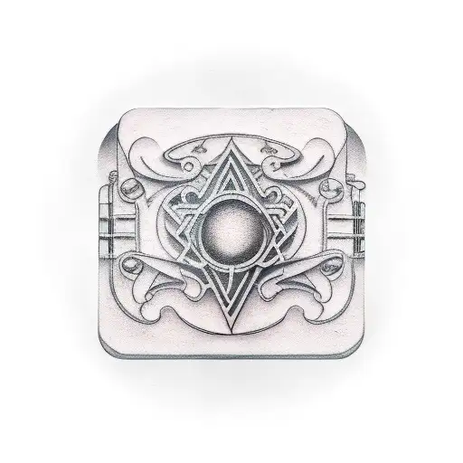 acoustic guitar mixer cajon  tattoo design idea